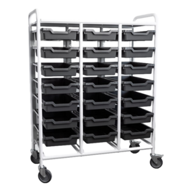 Bin Trolley 21 levels 950 x 420 x 1205 mm - 150 kg - with brakes