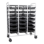 Kongamek Chariot porte-bacs 21 niveaux 950 x 420 x 1205 mm - 150 kg - avec freins