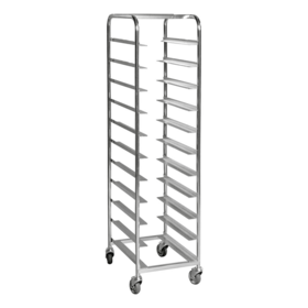 Chariot porte-bacs 11 niveaux 460 x 590 x 1880 mm - 150 kg - avec freins
