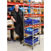 Bin Trolley 8 levels 460 x 590 x 1880 mm - 150 kg - with brakes
