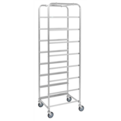 Chariot porte-bacs 8 niveaux 460 x 590 x 1880 mm - 150 kg - avec freins