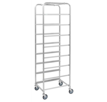 Chariot porte-bacs 8 niveaux 460 x 590 x 1880 mm - 150 kg - avec freins
