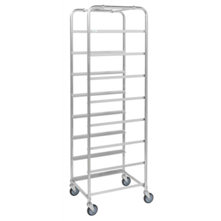 Bin Trolley 8 levels 460 x 590 x 1880 mm - 150 kg - with brakes