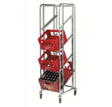 Bin Trolley 4 levels 435 x 585 x 1880 mm - 150 kg - with brakes