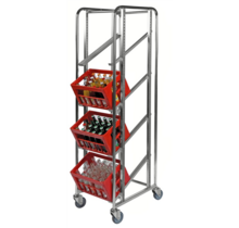 Bin Trolley 4 levels 410 x 585 x 1880 mm - 150 kg - with brakes