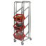 Kongamek Bin Trolley 4 levels 410 x 585 x 1880 mm - 150 kg - with brakes
