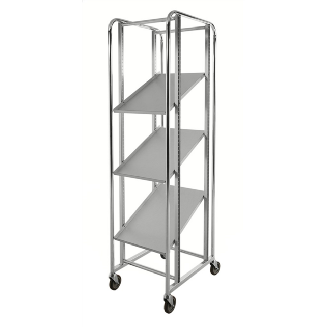 Chariot porte-bacs niveaux configurables 470 x 585 x 1880 mm - 150 kg - avec freins