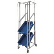 Chariot porte-bacs niveaux configurables 470 x 585 x 1880 mm - 150 kg - avec freins
