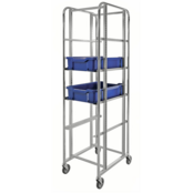 Chariot porte-bacs niveaux configurables 470 x 585 x 1880 mm - 150 kg - avec freins