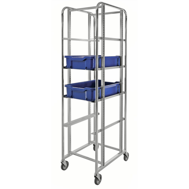Bin Trolley configurable levels 470 x 585 x 1880 mm - 150 kg - with brakes