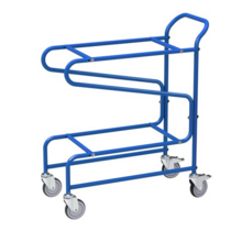 Chariot porte-bacs 2 niveaux 975 x 435 x 1110 mm - 100 kg - avec freins