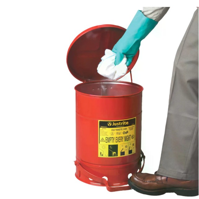 Bidons Pour Déchets Huileux – Conteneurs Métalliques De Sécurité 10 - 80 L