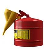 Justrite Type 1 Safety Can 1001 Rouge – Bidon de Sécurité pour Liquides Inflammables – Fermeture Automatique avec Poignée Pivotante