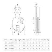 CS-H Vertical Blech clamps for hard steel - 750-6000 kg