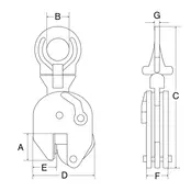 CU Universal plate lifting clamps - 750-15000 kg