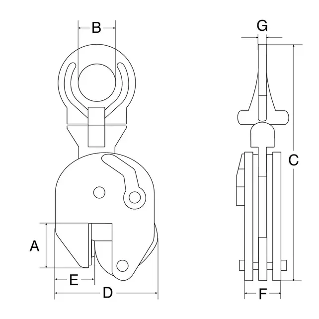 CU Universal plate lifting clamps - 750-15000 kg