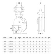 CU Universal plate lifting clamps - 750-15000 kg