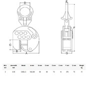 CSEU Adjustable verticales tôle pince de levage - 3000 kg