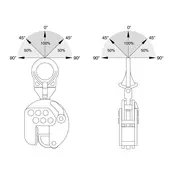 CSEU Adjustable verticales tôle pince de levage - 3000 kg