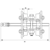 B professional beam clamps and hand trolleys - 3000-10000 kg