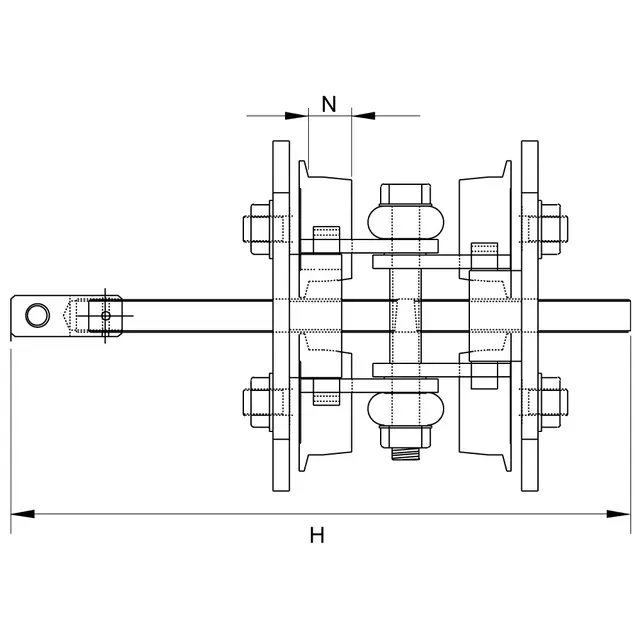 B professional beam clamps and hand trolleys - 3000-10000 kg