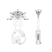 CBT Vertical thin-sheet lifting clamps - 250-1000 kg