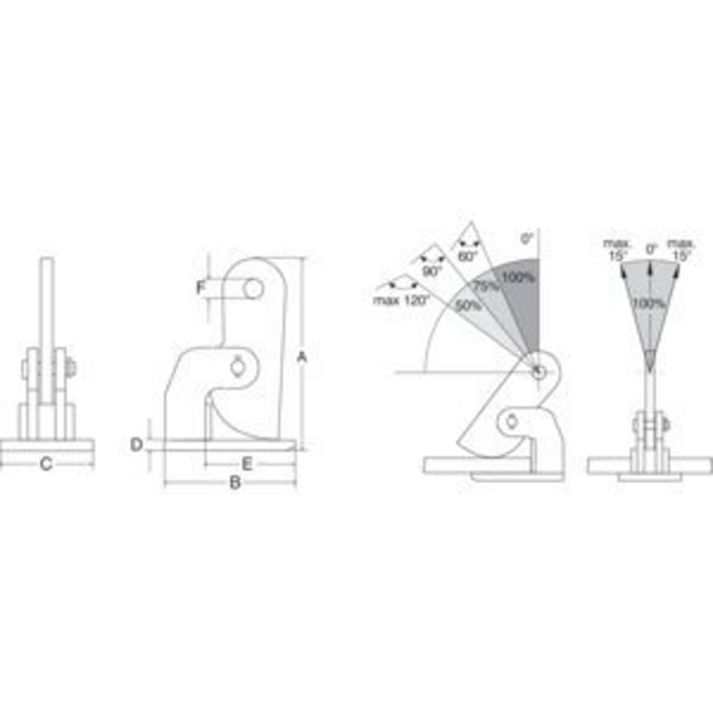 CH Horizontal plate lifting clamps - 1000-10000 kg