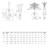 CSH Screw lifting clamps - 500-6000 kg