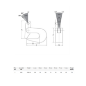 CDK Fluted sheet lifting clamp - 3000 kg