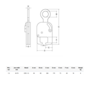 CRC Rail lifting clamp - 1500 kg