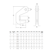 CPH Horizontal pipe lifting clamps - 1500-20000 kg