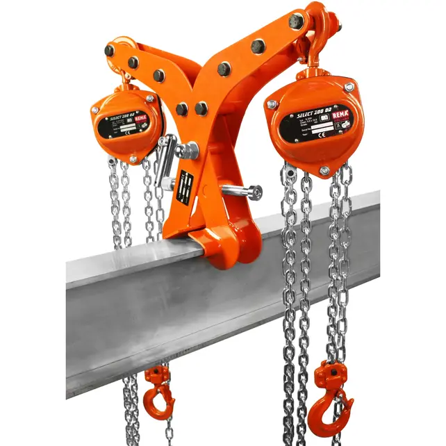 RMMC professional beam clamps and hand trolleys - 200 kg