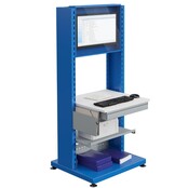 DIGIT Computerarbeitsstation mit Bildschirmgehäuse, 746 mm breit, mit Nivellierfüßen