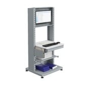 DIGIT Computerarbeitsstation mit Bildschirmgehäuse, 746 mm breit, mit Nivellierfüßen