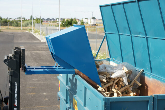 TIPPO tipping container 1100 L – 2000 kg – Blue RAL 5019