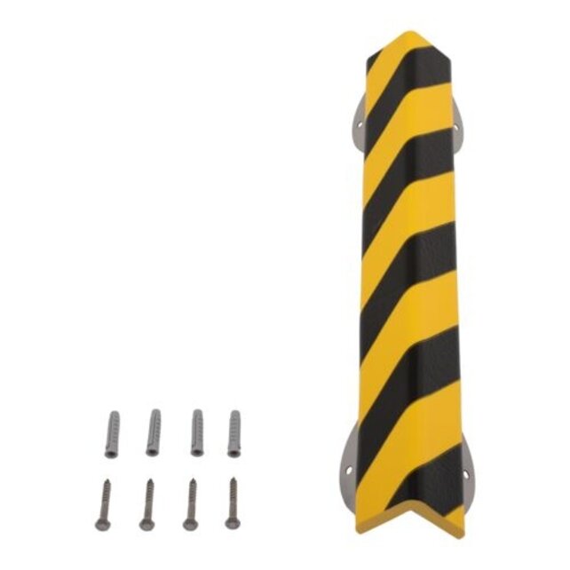 Kit de protection d’angle en mousse PU Type H+ – 0,5 m – Jaune / noir