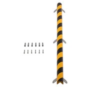 Kit de protection d’angle en mousse PU Type A – 1 m – Jaune / noir – autoadhésif