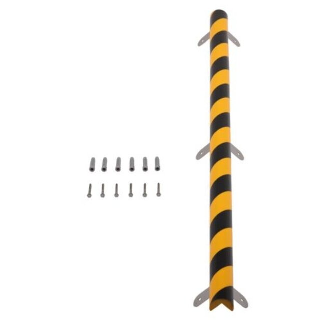 Kit de protection d’angle en mousse PU Type A – 1 m – Jaune / noir – autoadhésif