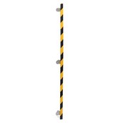 Kit de protection d’angle en mousse PU Type E – 1 m – Jaune / noir – autoadhésif