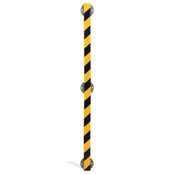 Kit de protection de surface en mousse PU Type F – 1 m – Jaune / noir – autoadhésif