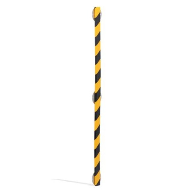 Kit de protection de surface en mousse PU Type F – 1 m – Jaune / noir – autoadhésif