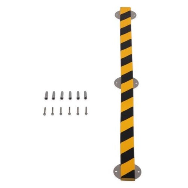 Kit de protection de surface en mousse PU Type F – 1 m – Jaune / noir – autoadhésif