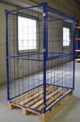 Gitteraufsatzrahmen für Paletten H1600mm, klappbar, Palettenrand, Containeraufsatz