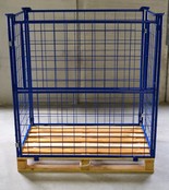 Palettenaufsatzrahmen klappbare Konstruktion stapelbar 1000 mm (1200x800) | RAL5010 | 1000 kg