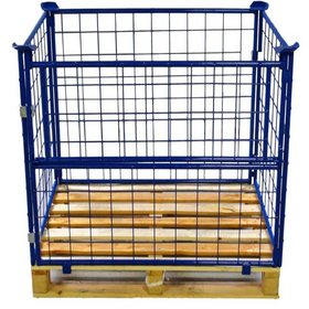 Palettenaufsatzrahmen klappbare Konstruktion stapelbar 1000 mm (1200x800) | RAL5010 | 1000 kg