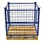 SalesBridges Stalen pallet opzetrand met klapraam 1000 mm (1200x800) | RAL5010 | 1000 kg