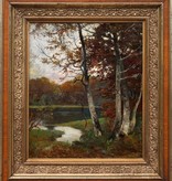 Maler des 19. Jahrhunderts » Öl-Gemälde Impressionismus Berliner Wald-See