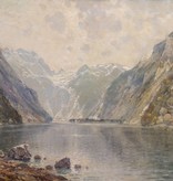 Carl Bertold (*1870) » Öl-Gemälde Realismus Landschaft Alpen