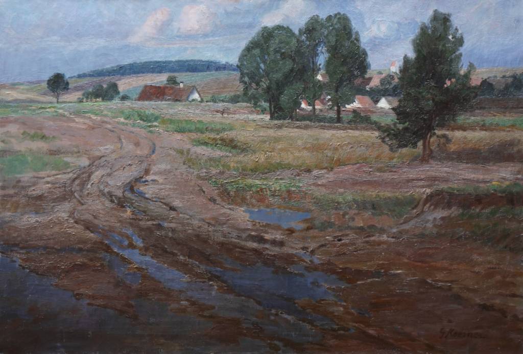 Gertrud Körner (1866 - 1924 » Öl-Gemälde Impressionismus Landschaft Malerin Dachauer Künstlerkolonie süddeutsche Malerei
