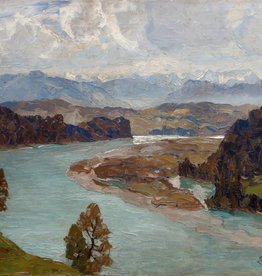 Erich Mercker (1891 - 1973) » Öl-Gemälde Impressionismus Alpen Landschaft süddeutsche Malerei